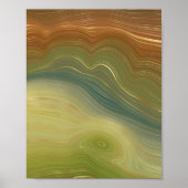 Retro Earthy Strata |  neutraal toon-agaat Poster (Voorkant)