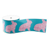 Retro Easter art hip cartoon roze hartbundel Grosgrain Lint (Spoel)