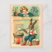 Retro Easter Bunny Briefkaart (Voorkant)