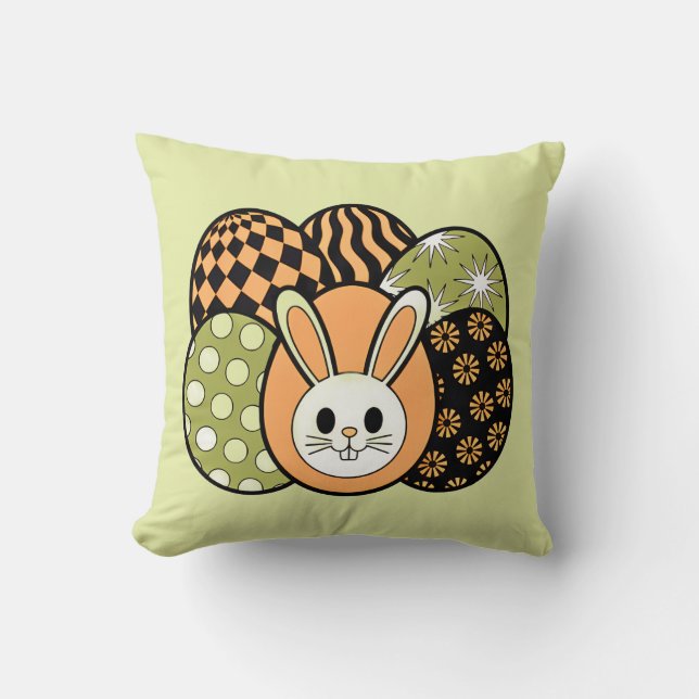 Retro Easter Bunny Decorative Throw Pillow Kussen (Voorkant)