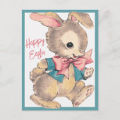  Retro Easter Bunny Feestdagenkaart (Voorkant)