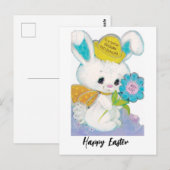 Retro Easter Bunny voor oma en opa Briefkaart (Voorkant / Achterkant)