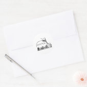 Retro Easter Easter Egg en Chicken Ronde Sticker (Envelop)