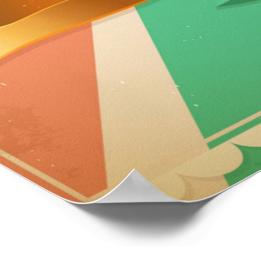 Retro Easter Easter Egg Hunt Holiday Kaart Poster (Hoek)