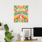 Retro Easter Easter Egg Hunt Holiday Kaart Poster (Thuiskantoor)