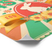 Retro Easter Egg Hunt Vakantie Kaart Poster (Hoek)