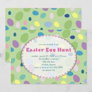 Retro Easter Eggs Party Uitnodiging