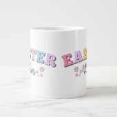 Retro Easter Vibes Grote Koffiekop (Voorkant)