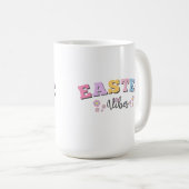 Retro Easter Vibes Koffiemok (Voorkant rechts)