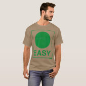 Retro Easy Skiing Sign Funny Ski Graphic T-shirt (Voorkant volledig)