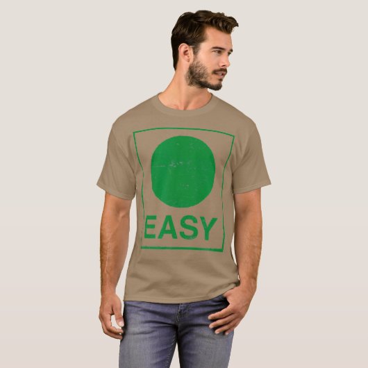 Retro Easy Skiing Sign Funny Ski Graphic T-shirt (Voorkant volledig)