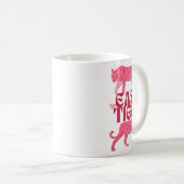 Retro Easy Tiger Boho Tattoo Style Valentijnsdag Koffiemok (Voorkant rechts)