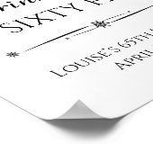 Retro Eat-Drink: 65-65-jarige aantekeningen Poster (Hoek)