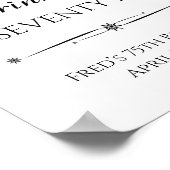 Retro Eat-Drink: 75-75-jarige aantekeningen Poster (Hoek)