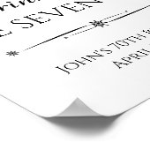 Retro Eat Drink en 70 e geboortedag teken Poster (Hoek)