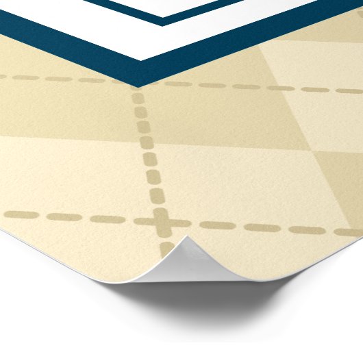 Retro Eat Hier Sign Poster (Hoek)