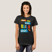 Retro Eat Sleep Build Herhaal Master Builders Buil T-shirt (Voorkant volledig)