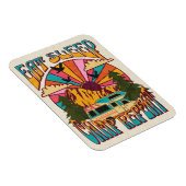 Retro Eat Sleep Camp Herhalen Magneet (Rechterzijde)