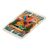 Retro Eat Sleep Camp Herhalen Magneet (Linkerzijde)