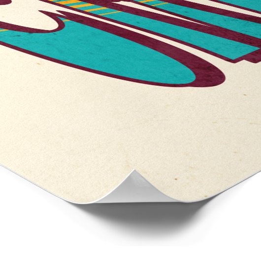 Retro Eat Sleep Camp Herhalen Poster (Hoek)