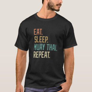 Retro Eat Sleep Muay Thai Repat T-shirt