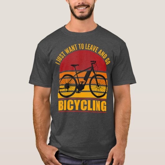 Retro Ebike Electric Bicycle Funny Rider T-shirt (Voorkant)
