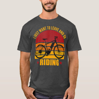 Retro Ebike Electric Bicycle Funny Rider T-shirt