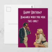Retro echtpaar Happy Birthday Joke Briefkaart (Voorkant / Achterkant)
