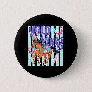 Retro Ed Hou Je Paard Ed Paardenliefhebber Ronde Button 5,7 Cm