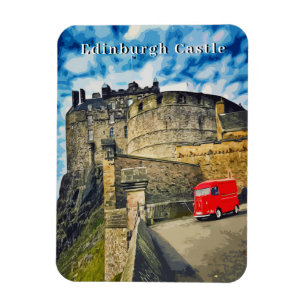 Retro Edinburgh Castle Schotland Reismagneet Magneet