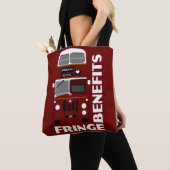 Retro edinburgh Festival Fringe Double Decker Bus Tote Bag (Dichtbij)