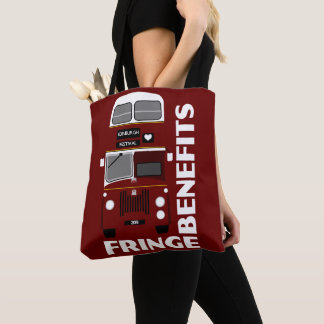 Retro edinburgh Festival Fringe Double Decker Bus Tote Bag