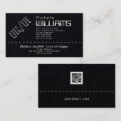 Retro editie retro future style zwart visitekaartje (Voorkant / Achterkant)