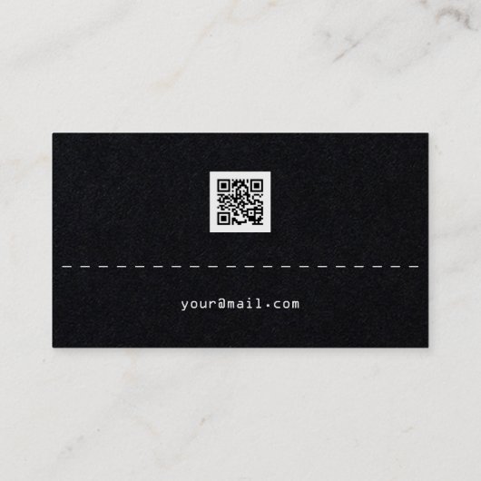 Retro editie retro future style zwart visitekaartje (Achterkant)