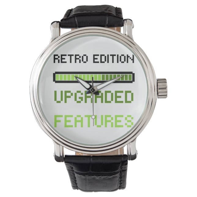 Retro-editie Verbeterde Functies Pixel Art Gamen  Horloge (Voorkant)