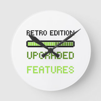 Retro Editie Verbeterde Functies Pixel Art Gamen  Ronde Klok