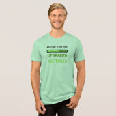 Retro-editie Verbeterde Functies Pixel Art Gamen  Tri-Blend Shirt (Voorkant volledig)