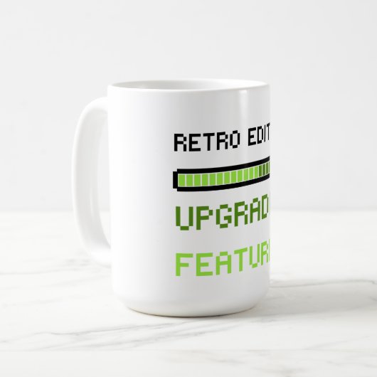 Retro Edition Upgraded Features Pixel Art Gaming  Koffiemok (Voorkant links)