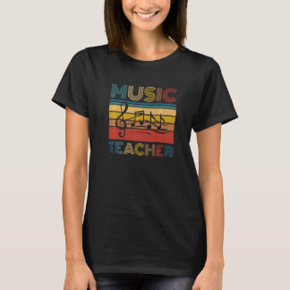 Retro Education Notes Educator School Musi T-shirt