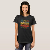 Retro Education Notes Educator School Musi T-shirt (Voorkant volledig)