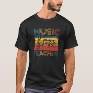 Retro Education Notes Educator School Musi T-shirt