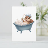 Retro eekhoorn Baby shower Bedankkaart (Staand voorkant)