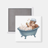 Retro eekhoorn Baby shower Magneet (Voorkant / Achterkant)