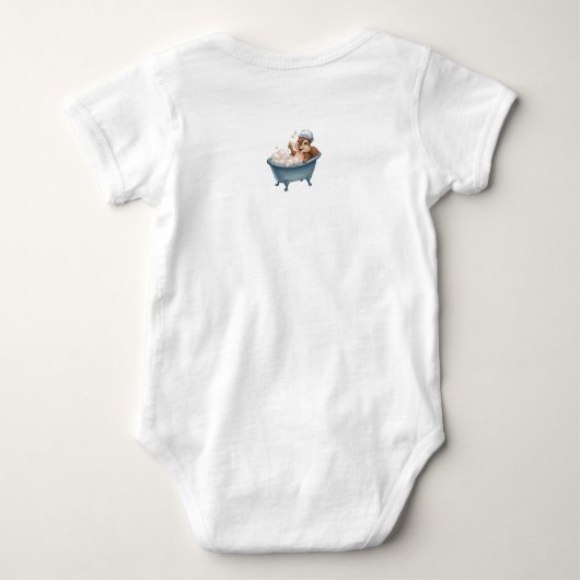 Retro eekhoorn Baby shower Romper (Achterkant)