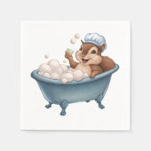 Retro eekhoorn Baby shower Servet (Voorkant)