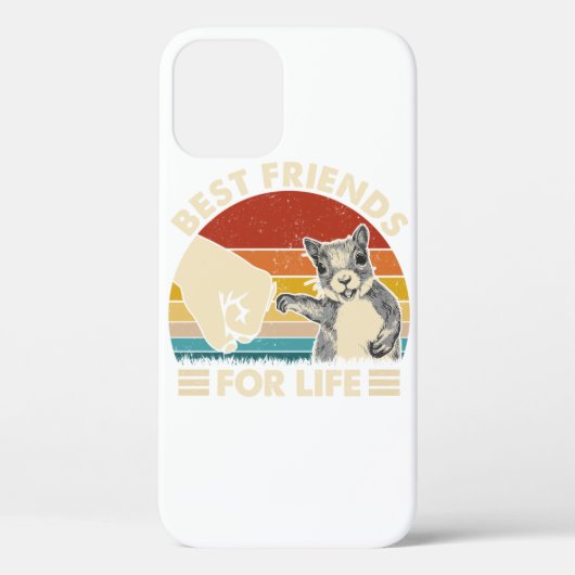 Retro eekhoorn Beste vriend voor leven Eerste voo Case-Mate iPhone Case (Achterkant)