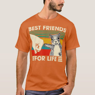 Retro eekhoorn Beste vriend voor leven Eerste voo T-shirt
