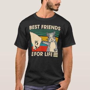 Retro  eekhoorn Beste vriend voor leven Eerste voo T-shirt