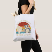 Retro eekhoorn Beste vriend voor leven Eerste voo Tote Bag (Dichtbij)