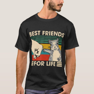 Retro  eekhoorn Beste vriend voor leven T-shirt